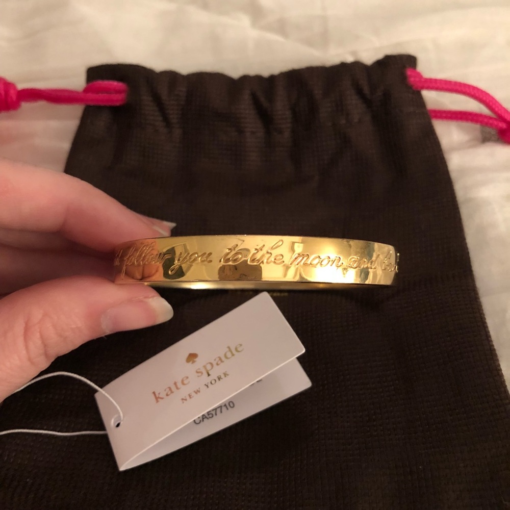 Kate Spade Gold Idiom Bangle- To the Moon and Back